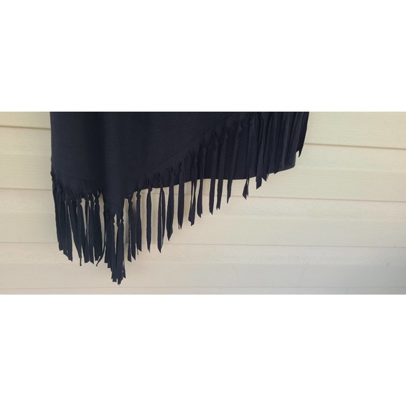 Serena William Signature Collection Asymmetrical  Fringe Black Top Small - Picture 4 of 6